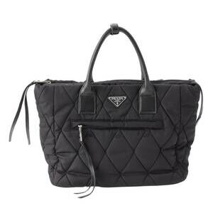 Prada Tessuto Bomber Triangle Logo Handbag Black